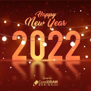 New year 2022 Background with Lights & Sparkles Free CDR