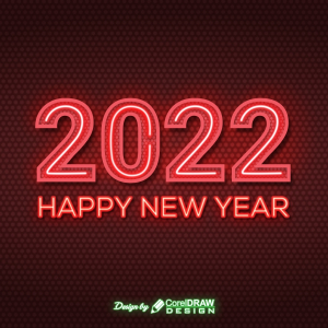 New Year 2022 Neon Glow Texture Background, Free CDR