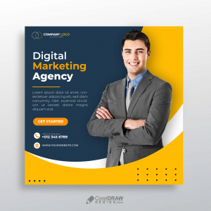 Abstract Digital Marketing Agency Social Media Banner template