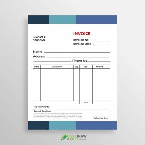 Abstract Corporate Professional Company Invoice  Template  Vector