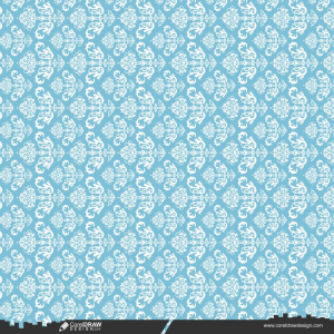 Floral Blue Graphic Ornament Seamless Pattern Vector
