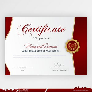Professional Diploma Certificate Template In Premium Style Free Vector