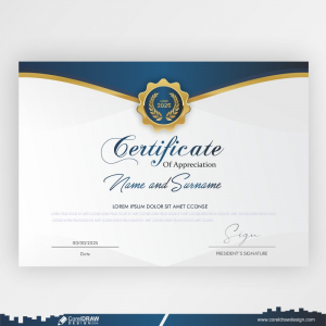 Professional Certificate Template Premium Style Free Vector