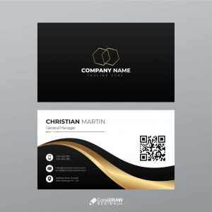 Abstract Golden Corporate Business Card Vector