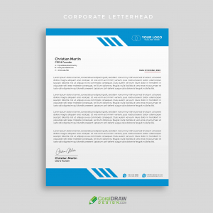 Abstract Corporate Trendy Letterhead Vector Template