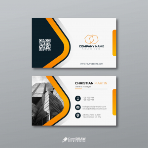 Corporate Professional Abstract Business Card Vector Template