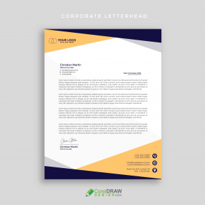 Corporate Professional Company Letterhead Vector Template