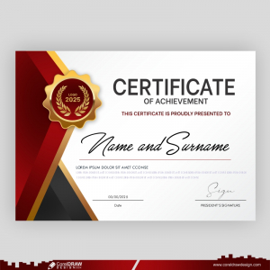 Real Gradient Certificate Template Free Vector