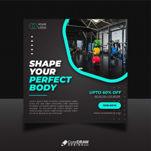 Professional Abstract Gym Sale Banner Template