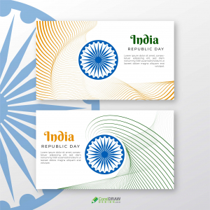 Abstract 26 January INDIA Republic Day Banner Vector