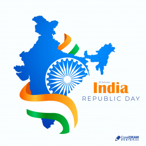 Beautiful Indian Flag India Republic Day Vector Template