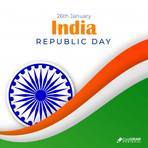Beautiful Realistic Indian Flag India Republic Day Vector Template-01