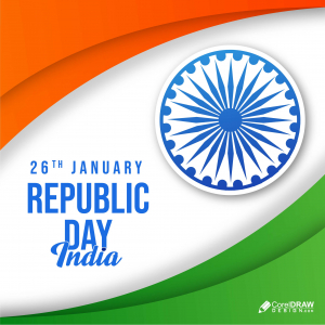 Abstract Happy Republic Day Indian Tricolor  Flag Vector