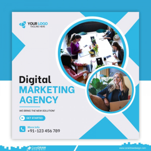 Corporate Digital Marketing Agency Social Media Post Template