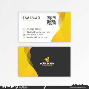 Abstract Business Card Design Template Premium Vector 
