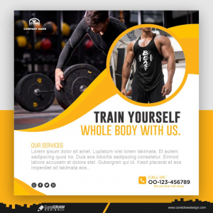 Train Yourself Whole Body With Us Social Media Post Template Free