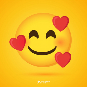 Abstract Shy Lovely Smile Emoji Vector