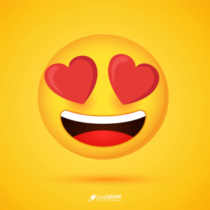 3D Funny Love Emoji Vector