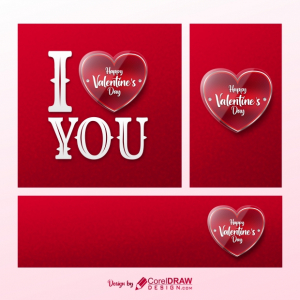 Social Media posts collection for valentines day celebration Free CDR