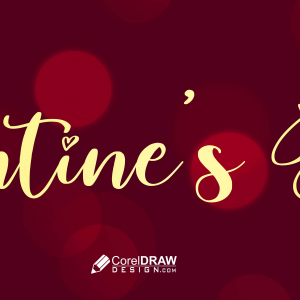 Romantic Valentines Day Lettering Vector Template