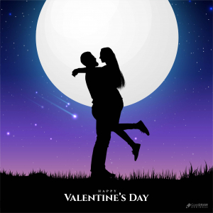 Beautiful Lovely Valentines Day Scenery Vector