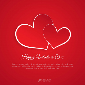 Abstract Heart Valentines Day Vector Story Background
