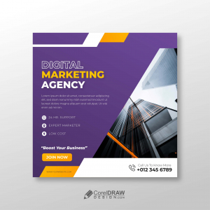 Abstract Corporate Digital Marketing Agency Banner