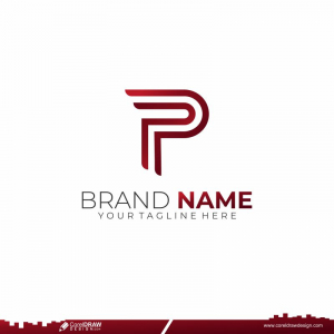 Coloured P Logo Template Design Free Vector