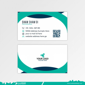 Round Business Card Template Free Vector