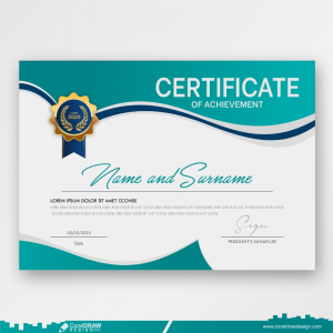 Certificate Of Achievement Template Free Vector
