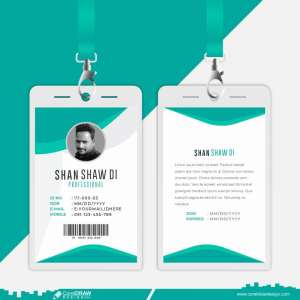 Business Id Card Template With Minimalist Elements Free Vector