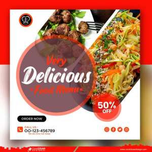 Delicious Food Restaurant Banner Template Free Vector