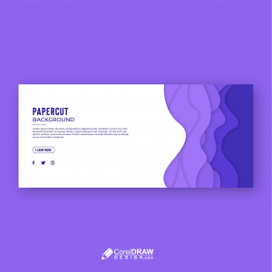 Abstract Papercut Background banner template