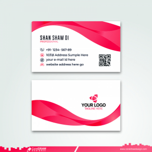 Corporate Business Card Red Color Print Templates