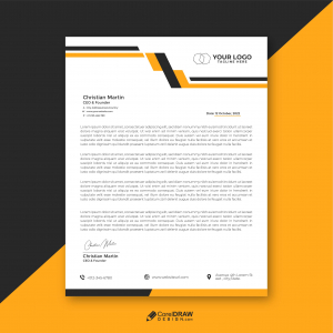 Abstract Corporate Letterhead Vector Template