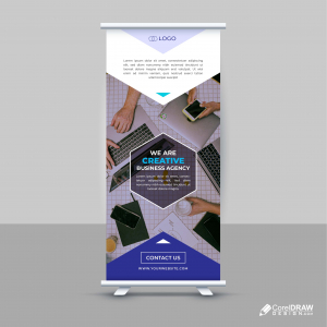 Abstract Corporate Company Rollup Banner Template