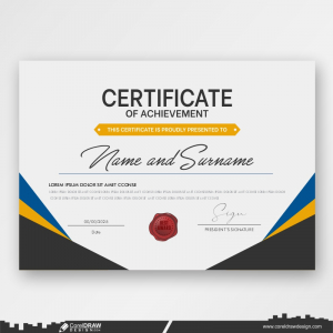 Certificate Template Vector Free
