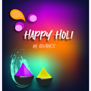 happy holi poster illustration free vector 