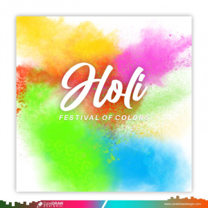 Colorful Holi Greeting Card Editing Background Vector Free 