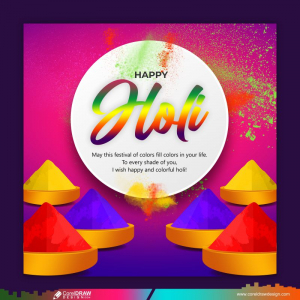 Free Happy Holi Abstract Colorful Vector Background