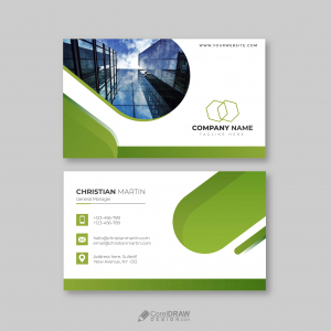 Elegant Green Corporate Business Card Template