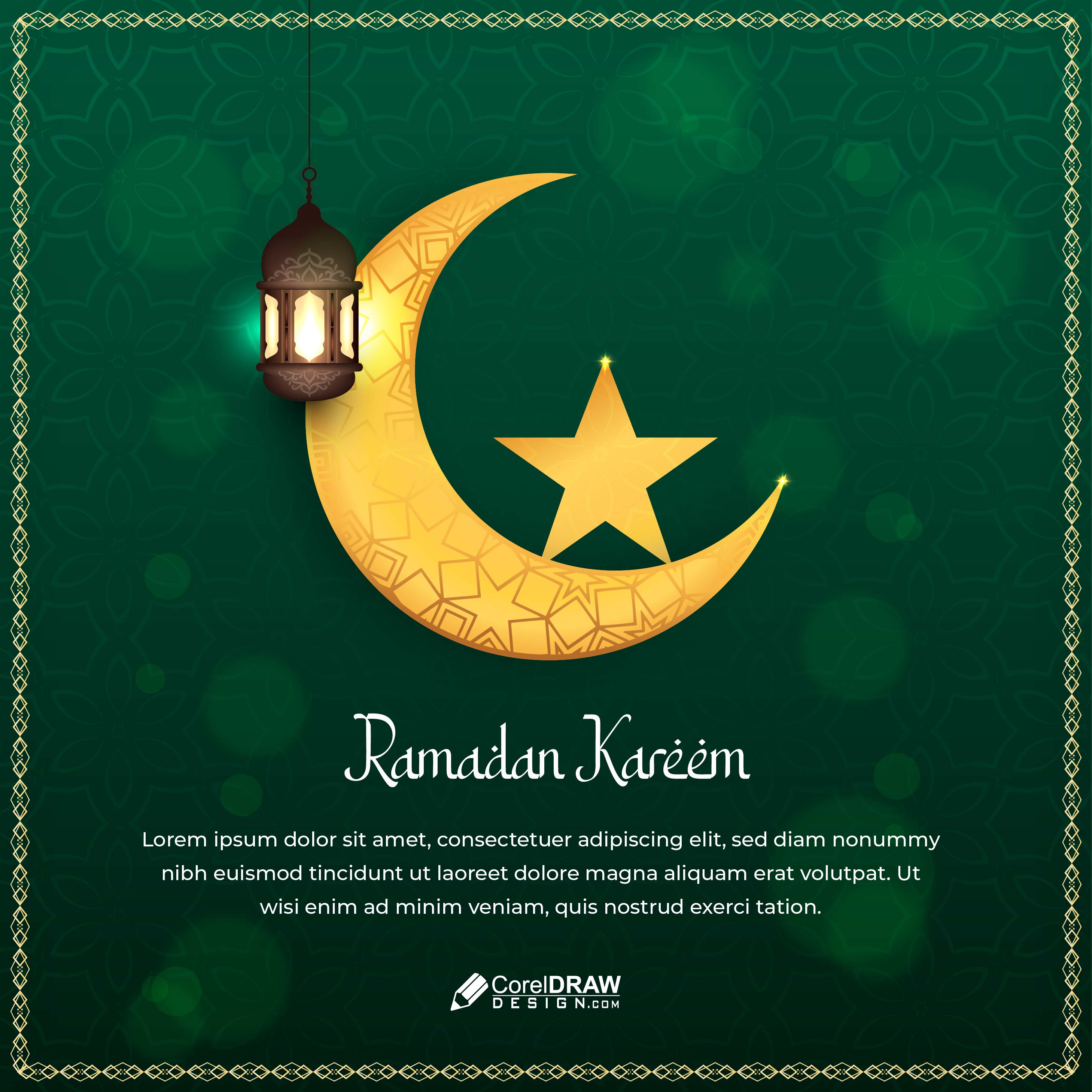 Abstract Beautiful Ramadan Kareem Wishes Background
