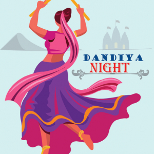 Celebrationl Navratri  Dandiya Festival Poster Illustration Vector Free