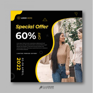 Abstract Geometric Corporate Sale Banner Poster Template
