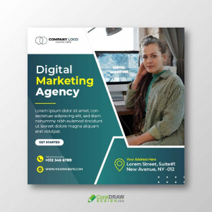 Professional Corporate Digital Marketing Agency Poster Template