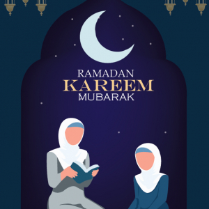 Ramadan Kareem Mubarak Poster Illustration Vector Free