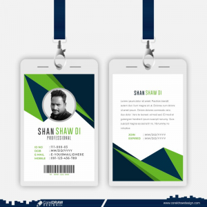 Abstract Id Cards Concept Free Vector CDR