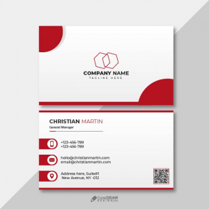 Abstract Corporate Business Card Vector Template
