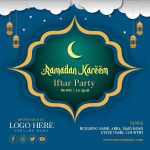 Ramadan Banner Design, iftar Party Banner Free CDR