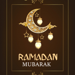 Ramadan Mubarak Wishes Poster Illustration Vector Free